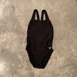 Black Speedo One-piece Swimsuit